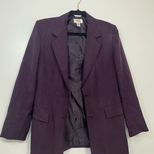 Talbots Purple Silk Blazer